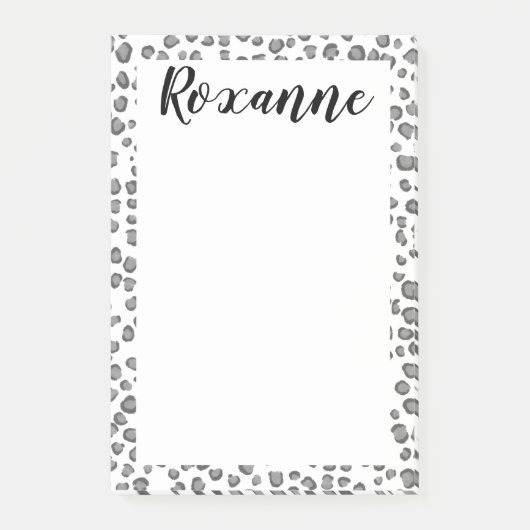 Snow Leopard Animal Print AANGEPAST IT-Notitieblok Post-it® Notes (Voorkant)