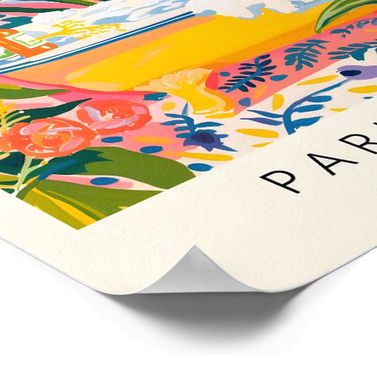 Snow Leopard Art Print, Matisse Poster, Roze Muur Poster (Hoek)