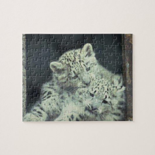Snow Leopard Babies Legpuzzel (Horizontaal)