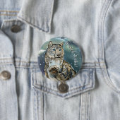 Snow Leopard Badge/Button Ronde Button 7,6 Cm (In situ)