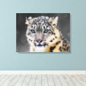 Snow Leopard Canvas Afdruk (Insitu (Houten vloer))