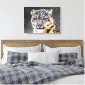 Snow Leopard Canvas Afdruk (Insitu (Slaapkamer))