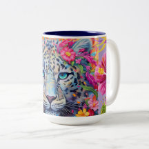 Snow Leopard Coffee Mok