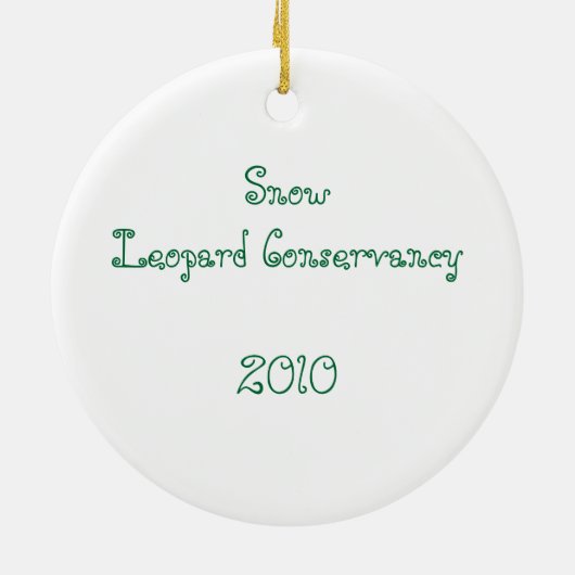 Snow Leopard Conservancy-Asha in Wreath Keramisch Ornament (Achterkant)