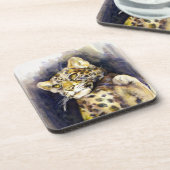 Snow Leopard Cork Onderzetter (Linkerzijde)