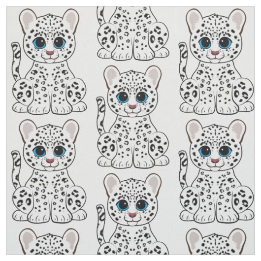 Snow Leopard Cub Stof (Swatch)