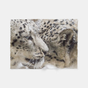 Snow Leopard Cuddle Fleece Deken