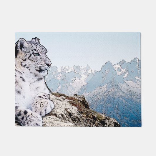 Snow Leopard Deurmat (Voorkant)