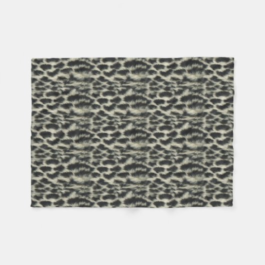 Snow Leopard Fleece Deken (Voorkant (Horizontaal))