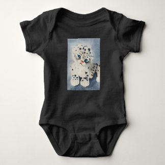 Snow Leopard for a baby Romper
