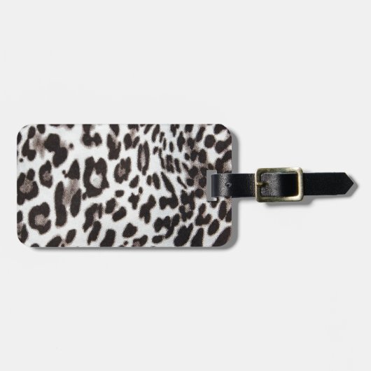 Snow Leopard Fur Bagagelabel (Voorkant horizontaal)