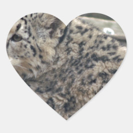 Snow Leopard Hart Sticker