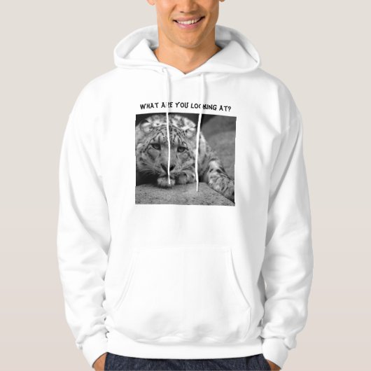 Snow Leopard Hoody - Waar kijk je naar? (Voorkant)