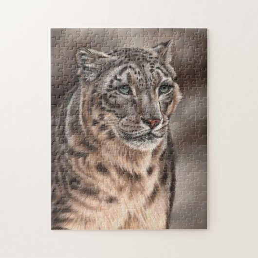 Snow Leopard Jigzaag Legpuzzel (Verticaal)
