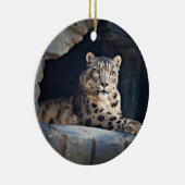 Snow Leopard Keramisch Ornament (Rechts)