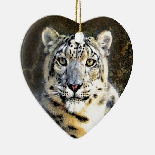 Snow Leopard Keramisch Ornament (Rechts)
