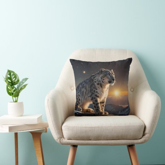 Snow Leopard Kussen (Stoel)