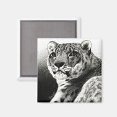 Snow Leopard Magnet Magneet (Voorkant / Achterkant)