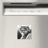 Snow Leopard Magnet Magneet (Insitu (Vaatwasser))