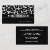 Snow Leopard Moderne Carte de visite professionnel (Devant / Derrière)