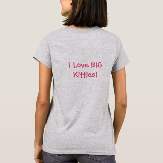 Snow Leopard moeder en welp - T-shirt (Achterkant)