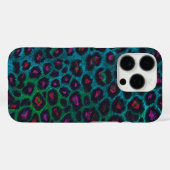 Snow Leopard Neon-Noir-patroon Case-Mate iPhone Case (Achterkant (horizontaal))