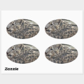 Snow Leopard Ovale Sticker (Vel)