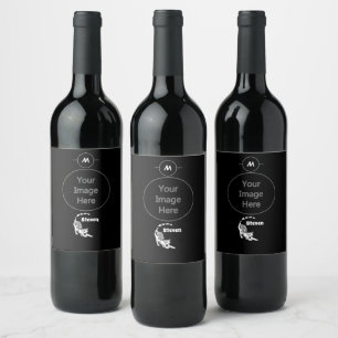 Snow Leopard Paisley Bengal Cat Yoga Stretching Wijn Etiket