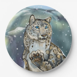 Snow Leopard Papieren Bordje