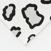 Snow Leopard Pattern Fleece Deken (Hoek)