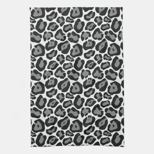 Snow Leopard Pattern Kitchen Towel Theedoek (Verticaal)