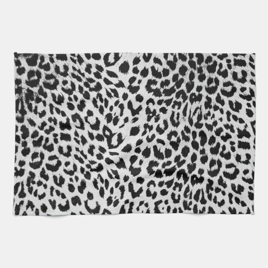 Snow Leopard Pattern Theedoek (Horizontaal)