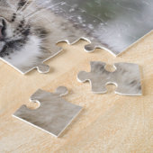 Snow Leopard Portrait in Snow 3 Legpuzzel (Zijkant)
