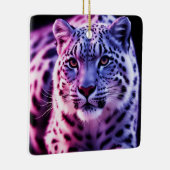 Snow Leopard Portrait Keramisch Ornament (Rechts)