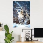 Snow Leopard Poster (Thuiskantoor)