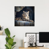 Snow Leopard Poster (Thuiskantoor)