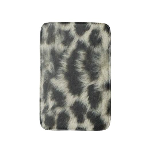 Snow Leopard Print Badmat (Voorkant Verticaal)