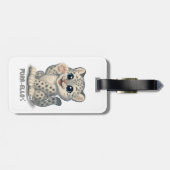 Snow leopard - Purr-ello Bagagelabel (Achterkant horizontaal)