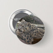 Snow Leopard Ronde Button 5,7 Cm (Voorkant /achterkant)