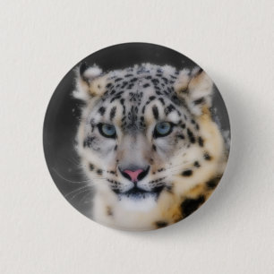 Snow Leopard Ronde Button 5,7 Cm