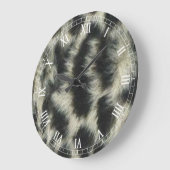 Snow Leopard Round Roman Nummerklok Grote Klok (Hoek)