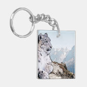 Snow Leopard Sleutelhanger (Voorkant Links)