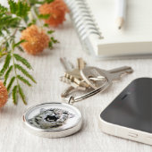 Snow Leopard Sleutelhanger (Zijkant)