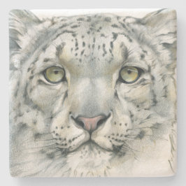 Snow Leopard Stenen Onderzetter