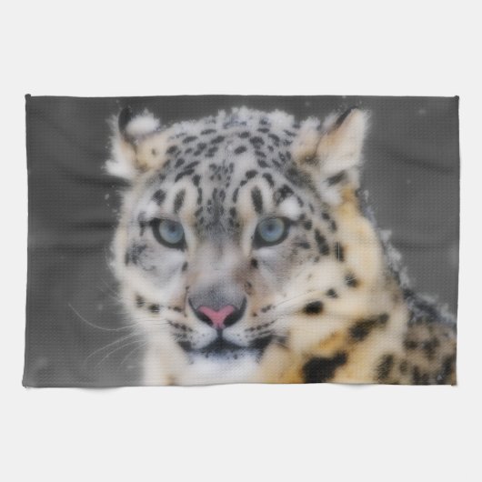 Snow Leopard Theedoek (Horizontaal)