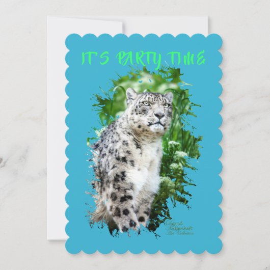Snow Leopard-uitnodiging Kaart (Voorkant)