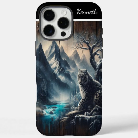 Snow Leopard's Mountain Uitzicht Case-Mate iPhone Case (Achterkant)