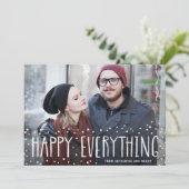 Snow Lijst Happy All Holiday-fotokaart Feestdagenkaart (Staand voorkant)