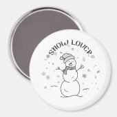 Snow Lover Cute Snowman Fridge Magnet              (Recto/Verso)