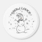 Snow Lover Cute Snowman Fridge Magnet Magneet (Voorkant)